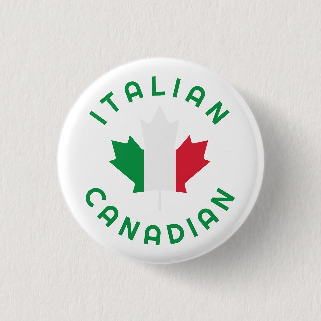 Canadian Italian Roots 1 Inch Round Button (Front)