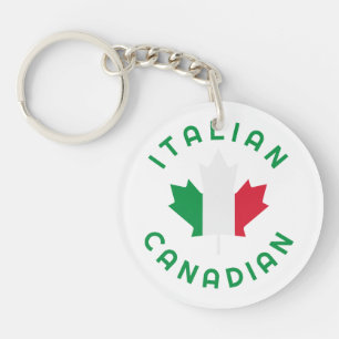 Canadian Italian Roots Keychain