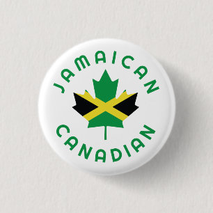 Canadian Jamaican Roots 1 Inch Round Button