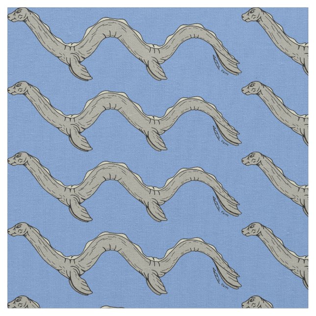 Canadian Lake Monster Fabric (Close Up)