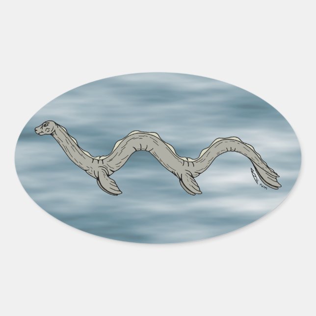 Canadian Lake Monster Oval Sticker (Front)
