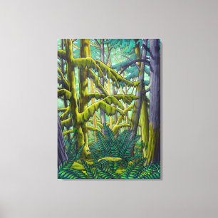 Canadian Landscape Painting Forest Canvas Print