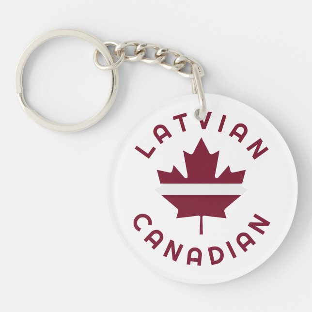 Canadian Latvian Roots Keychain (Front)