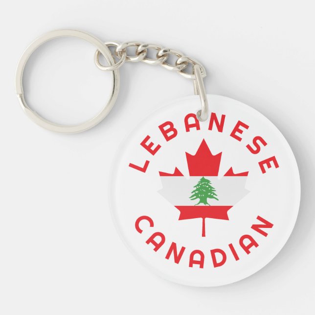 Canadian Lebanese Roots Keychain (Front)