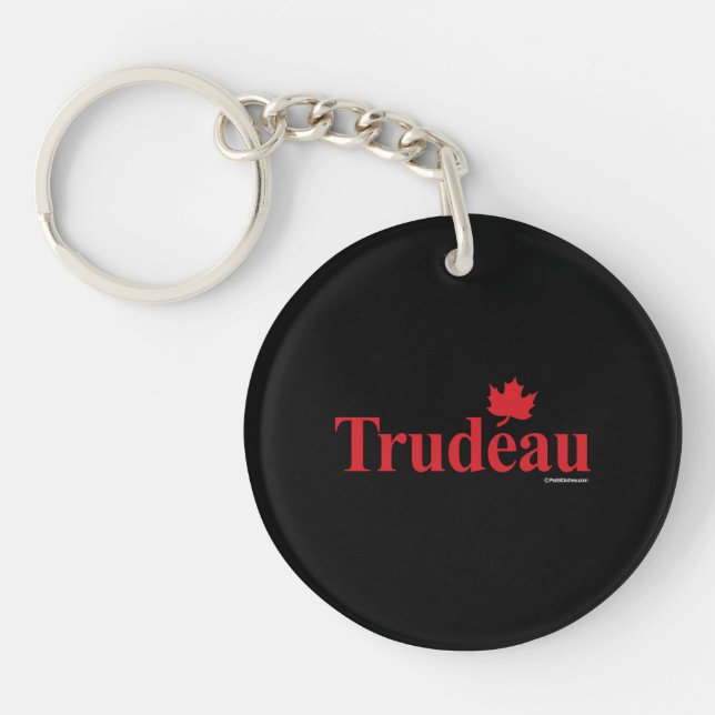 Canadian Liberal Trudeau -.png Keychain (Front)