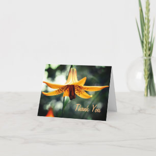 Canadian Lily Flower Thank You  Card