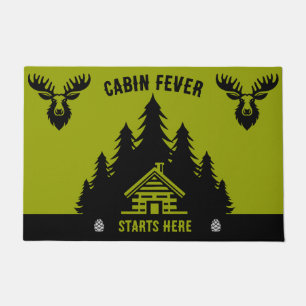 Canadian Log Cabin Funny Decorative Doormat