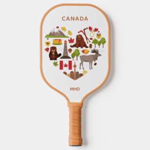 Canadian Love custom monogram Pickleball Paddle