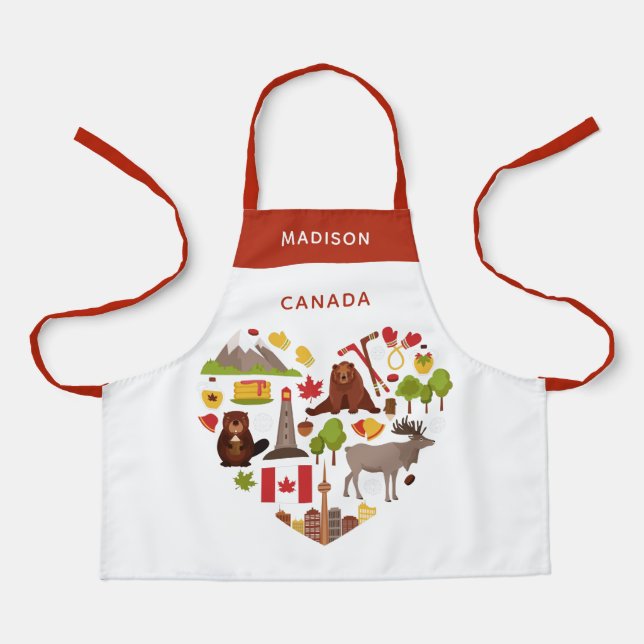 Canadian Love custom name Apron (Front)