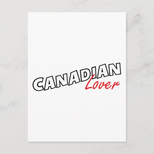 Canadian Lover Postcard (Front)