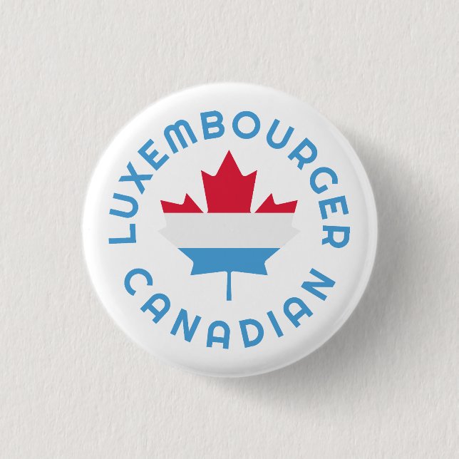 Canadian Luxembourger Roots 1 Inch Round Button (Front)