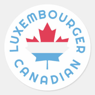 Canadian Luxembourger Roots Classic Round Sticker