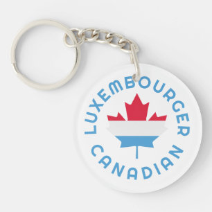 Canadian Luxembourger Roots Keychain