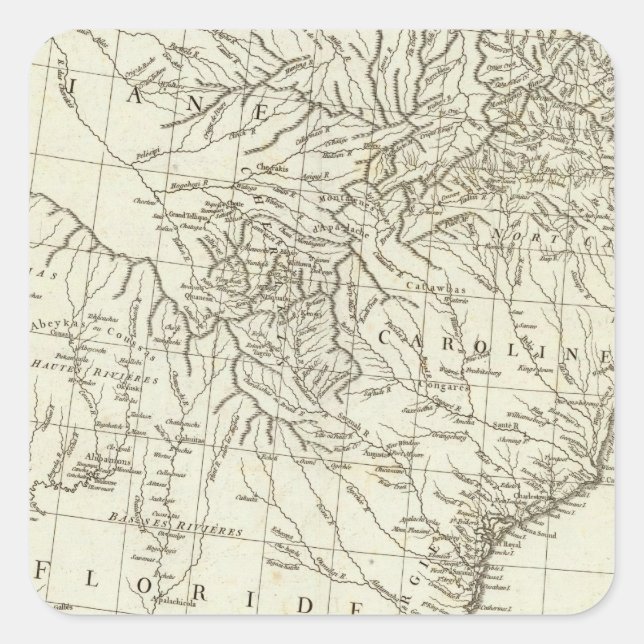 Canadian Map Square Sticker (Front)