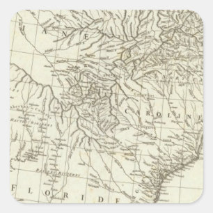 Canadian Map Square Sticker
