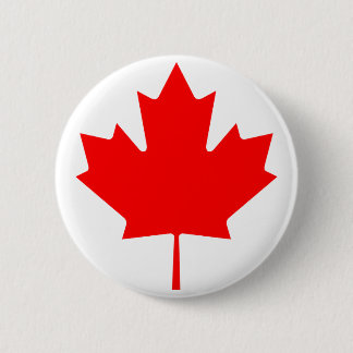 Canadian Maple Leaf 2 Inch Round Button