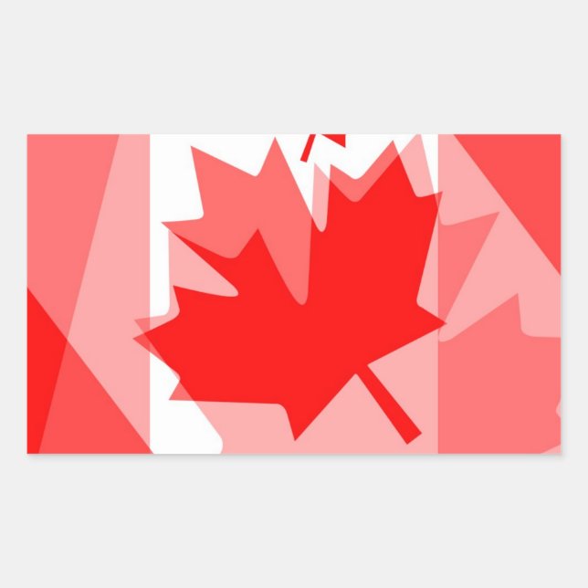 Canadian Maple Leaf all over Style CANADA Sticker (Front)