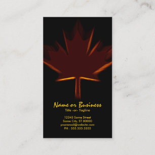 canadian maple leaf business card