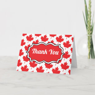 Personalized Thank You Card Canada Thank You Card Maple Leaf Card Funny Gratitude Card for Any Occasion