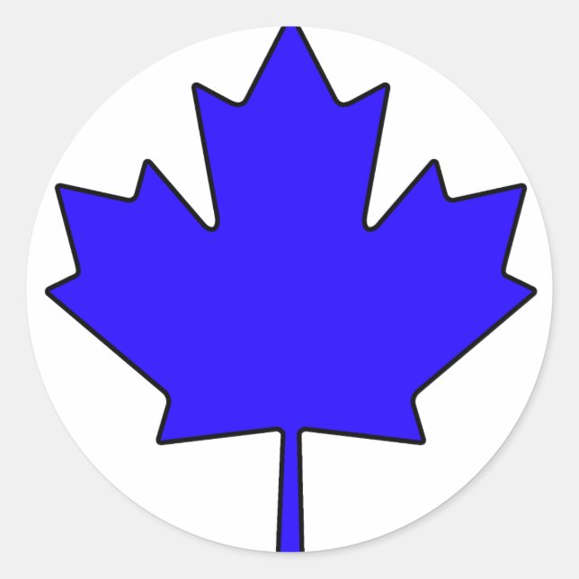 Canadian Maple Leaf Canada National Symbol Classic Round Sticker (Front)