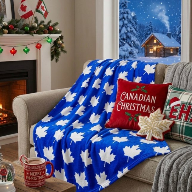 Canadian maple leaf. CANADA. Patriotic.  Fleece Blanket (Creator Uploaded)