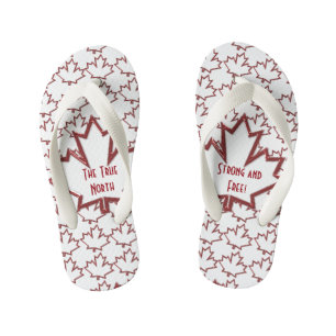 Canadian Maple Leaf Children's Flip Flops