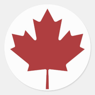 Canadian Maple Leaf Classic Round Sticker