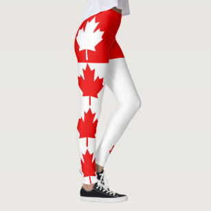 Canadian Maple Leaf Decor on Leggings