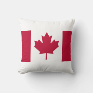 Canadian Maple Leaf Flag Throw Pillow