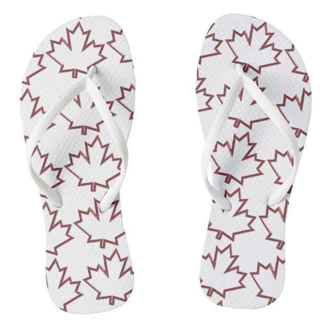 Canadian Maple Leaf Flip Flops (Footbed)