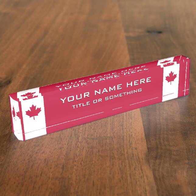 Canadian Maple Leaf Nameplate (Side)