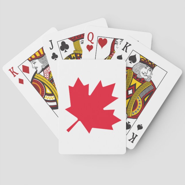 Canadian Maple Leaf Playing Cards (Back)