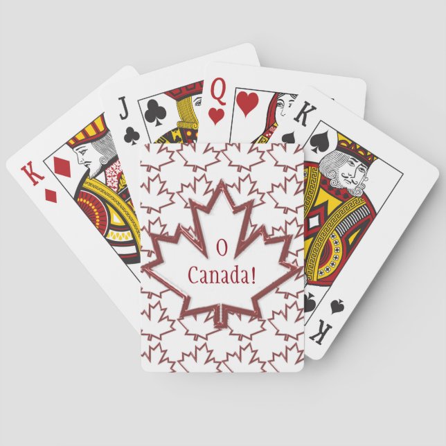 Canadian Maple Leaf Playing Cards (Back)