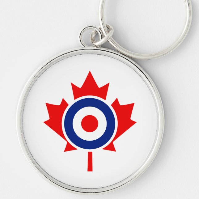 Canadian Maple Leaf Roundel Graphic Keychain (Front)