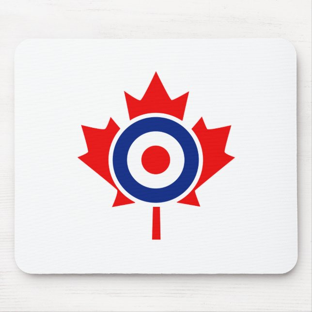 Canadian Maple Leaf Roundel Graphic Mouse Pad (Front)