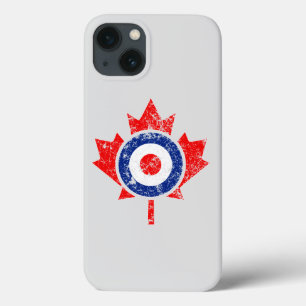 Canadian Maple Leaf Roundel Grunge Mod style iPhone 13 Case