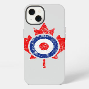 Canadian Maple Leaf Roundel Grunge Mod style iPhone 13 Case