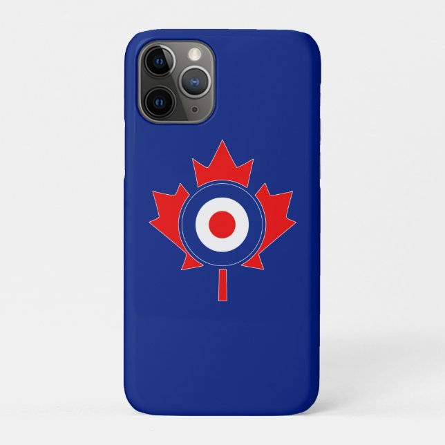 Canadian Maple Leaf Roundel Mod BLUE Case-Mate iPhone Case (Back)