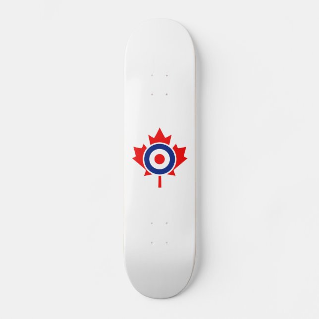 Canadian Maple Leaf Roundel Mod CANADA Skateboard (Front)