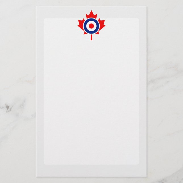 Canadian Maple Leaf Roundel Mod CANADA Stationery (Front)