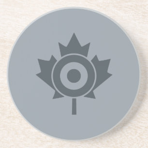 Canadian Maple Leaf Roundel Mod Graphic Coaster