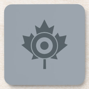 Canadian Maple Leaf Roundel Mod Graphic Coaster