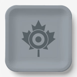 Canadian Maple Leaf Roundel Mod Graphic Paper Plate
