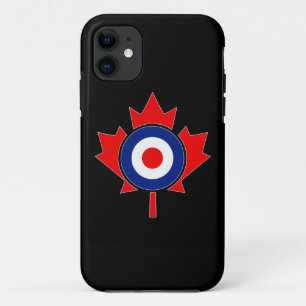 Canadian Maple Leaf Roundel Mod on black iPhone 11 Case