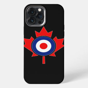 Canadian Maple Leaf Roundel Mod on black iPhone 13 Pro Max Case