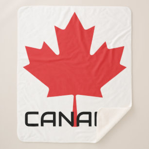Canadian Maple Leaf Sherpa Blanket – Red Fall 
