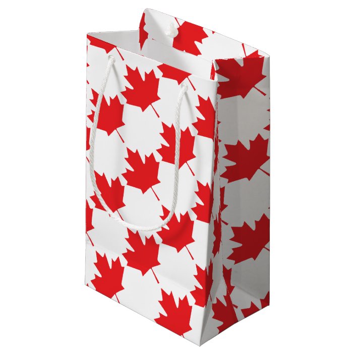 Canadian Maple Leaf Small Gift Bag Zazzle.ca