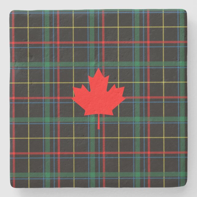 Canadian Maple Leaf Stone Coaster (Front)