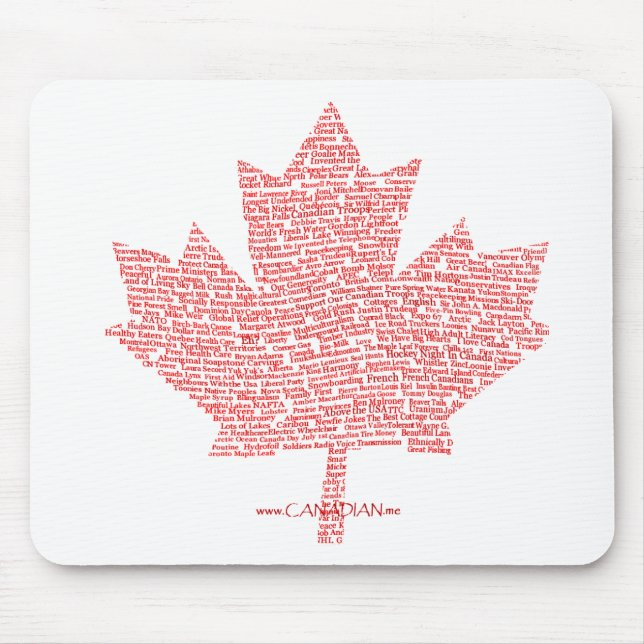 Canadian Maple Leaf Style Mouse Pad (Front)