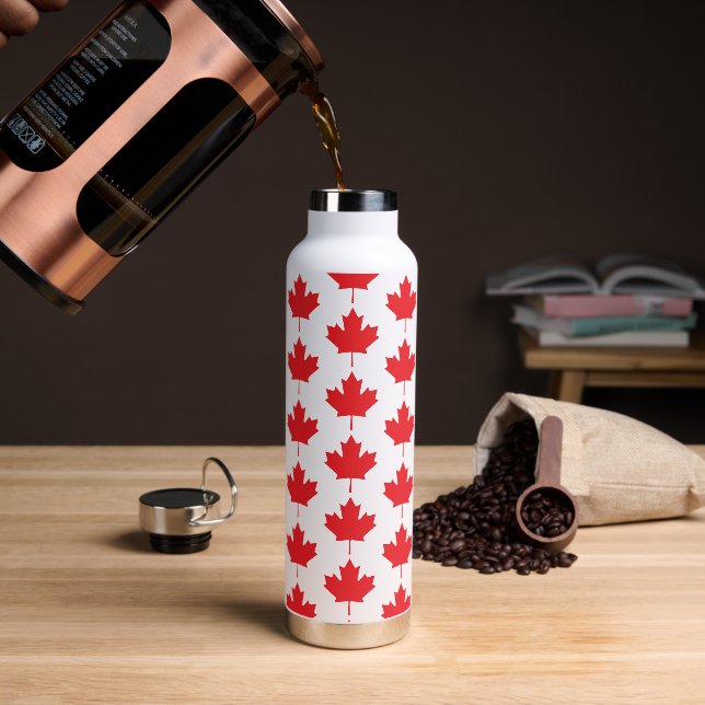 Canadian Maple Leaf Water Bottle (Coffee)